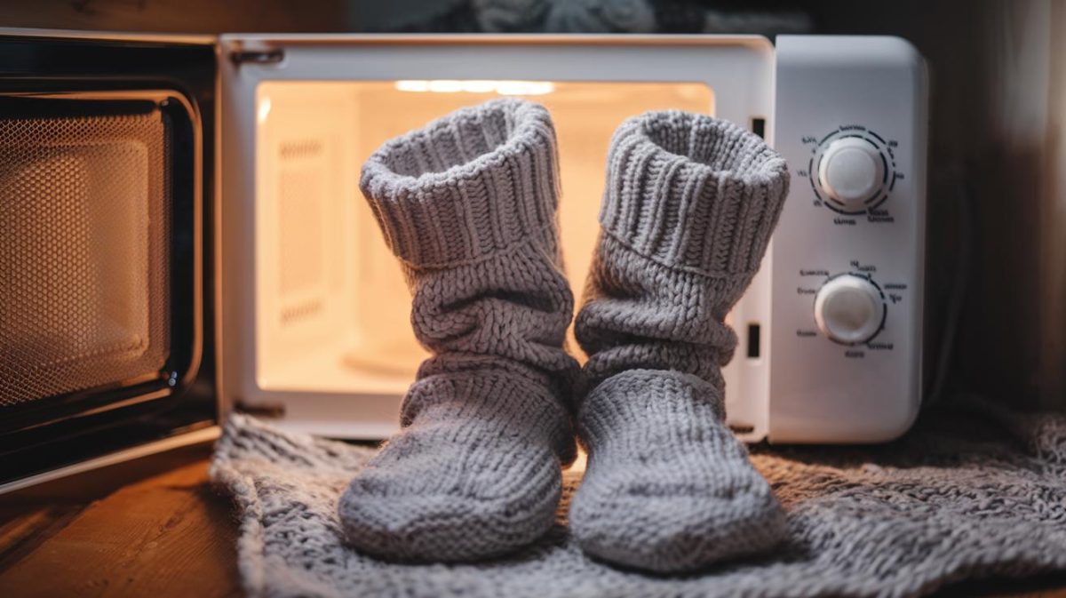 Cet hiver, réchauffez vos chaussettes au micro-ondes pour un confort inégalé